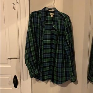 LL Bean flannel size large tall